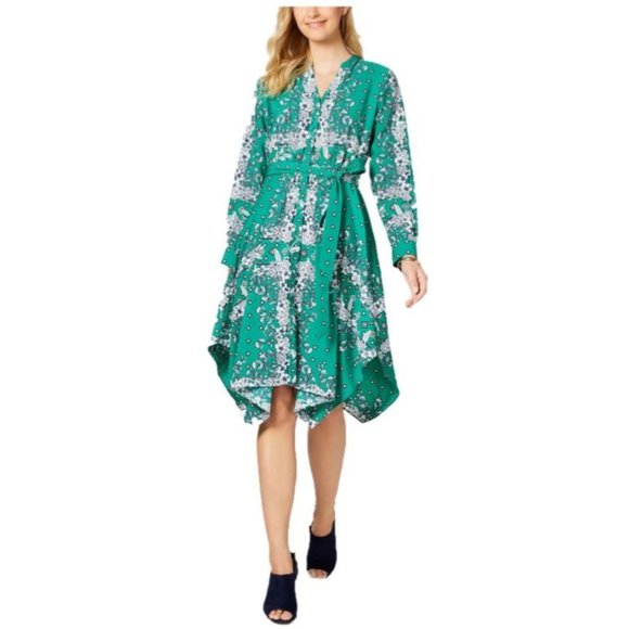 Charter Club Dresses Charter Club Womens Long Sleeve Handkerchief